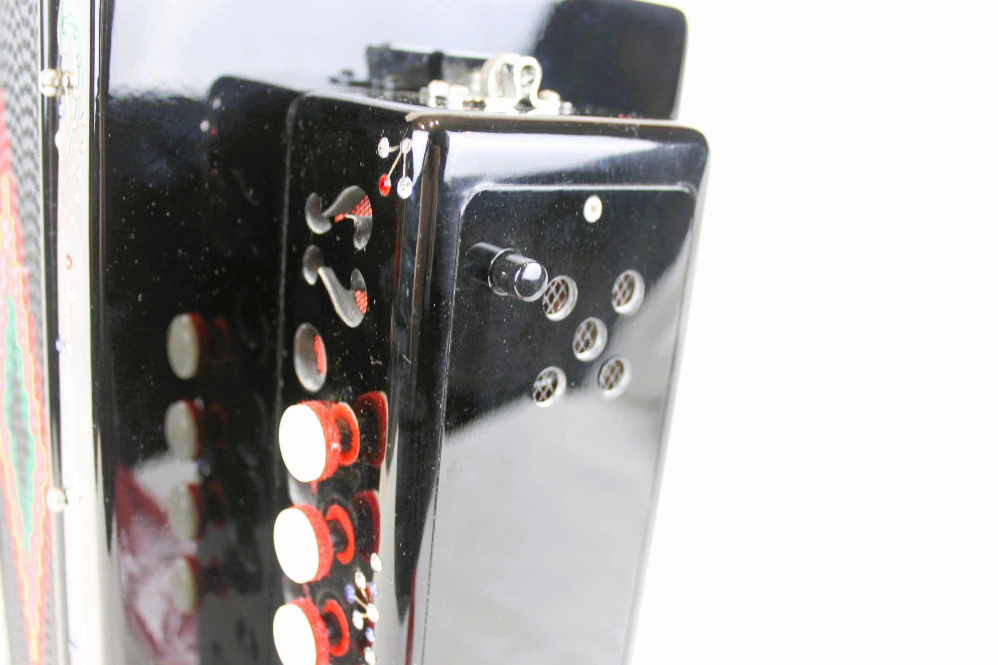 NEW Black Decorated Dino Baffetti Art. 45 Organetto Diatonic