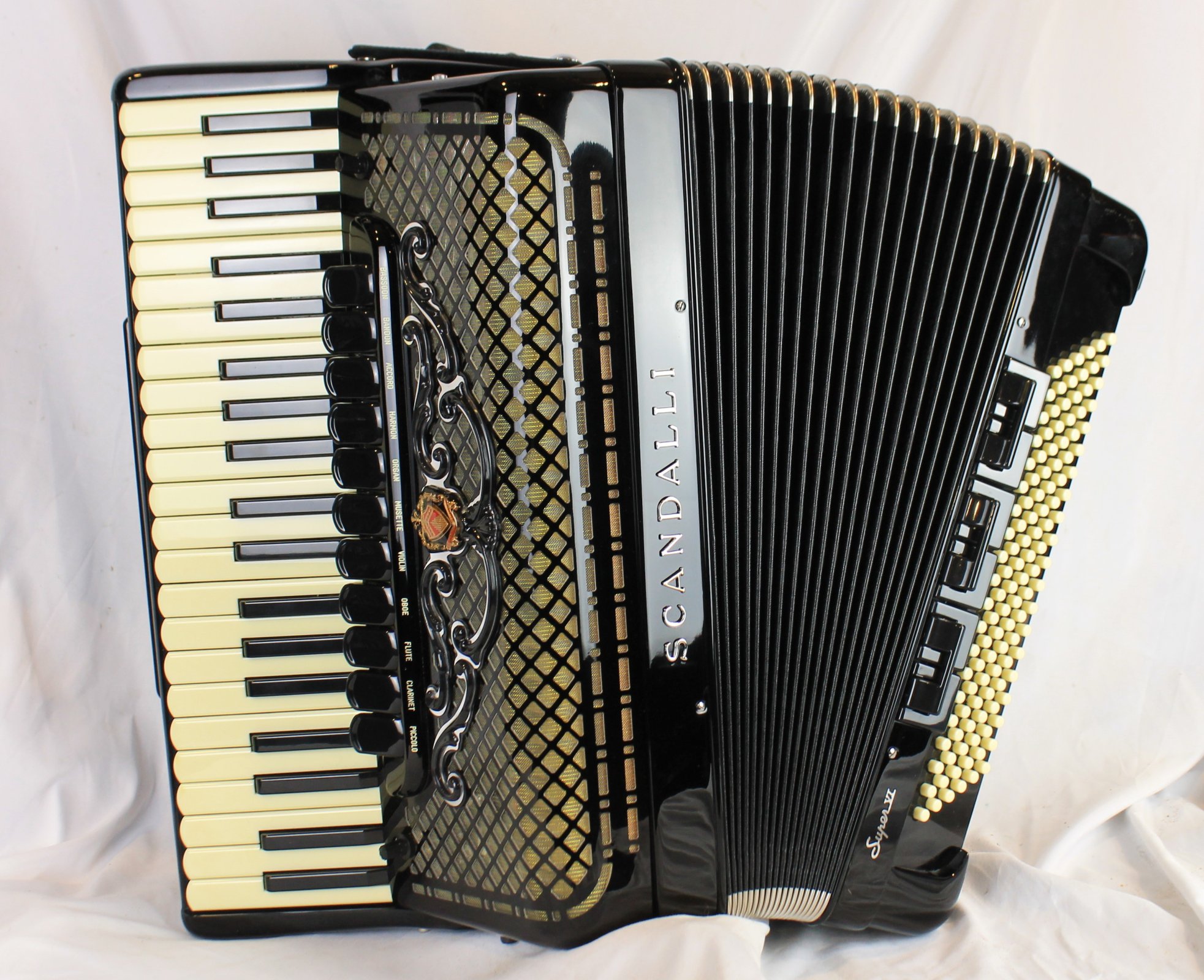  Scandal　アルベール　セット 7976 - Black Scandalli Super VI Piano Accordion LMMH 41 120