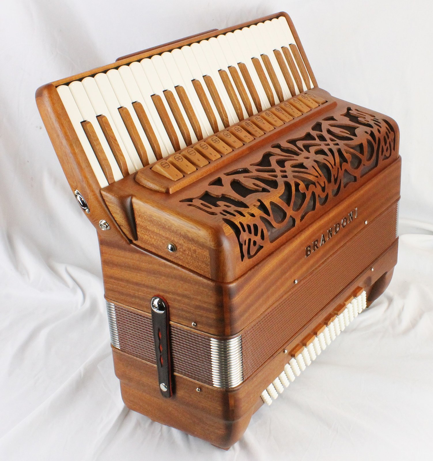 NEW Mahogany Brandoni 148W Liberty Piano Accordion LMMH 41 120