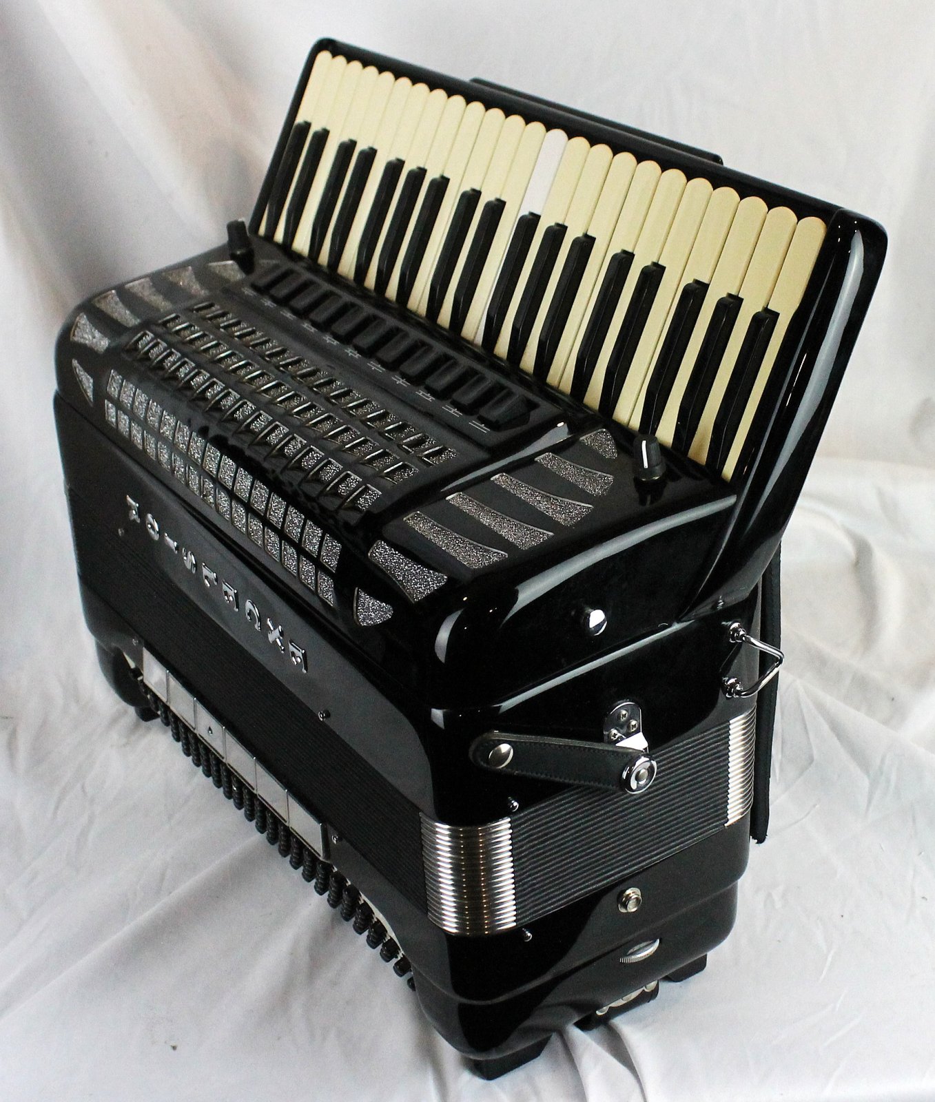 7996 - Black Excelsior Mod.940 Professional Piano Accordion LMMH