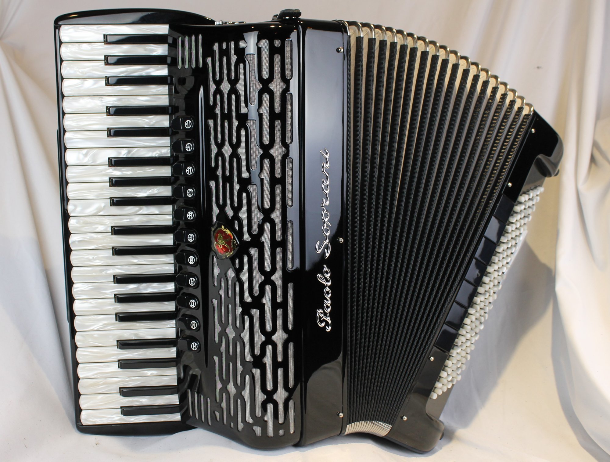 NEW Black Paolo Soprani Professionale Piano Accordion LMMM