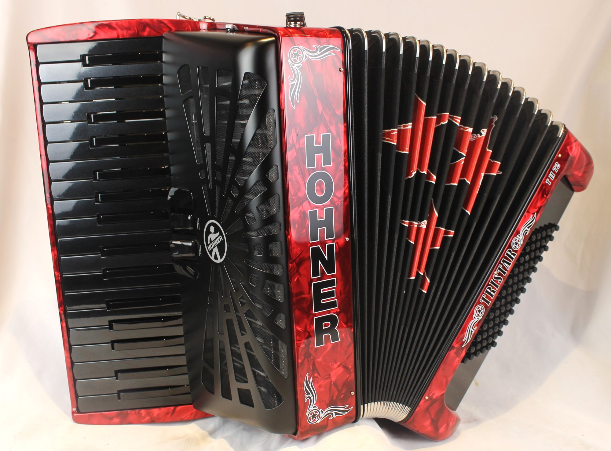 HOHNER Tri Dirty Booster MF-50 ファズ 箱付き NEW Red Hohner Tri-Star II Piano Accordion MM 34 72