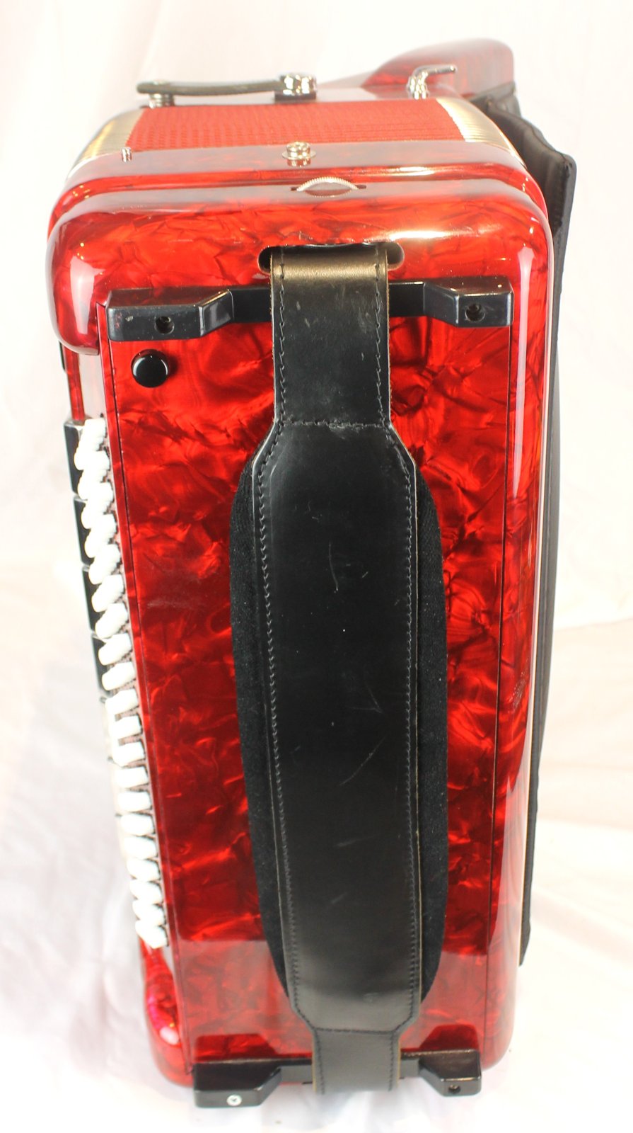 7498 - Red Pearl Excelsior Magnante Model Piano Accordion LMMM 41 120