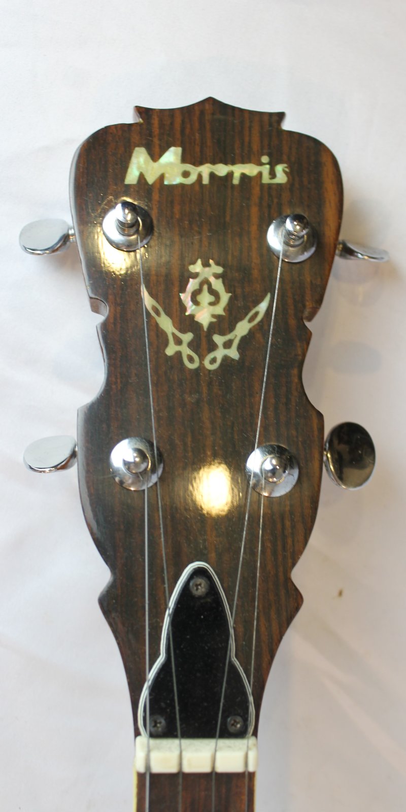 7580 - Morris 5-String Tenor Banjo with Hard Case