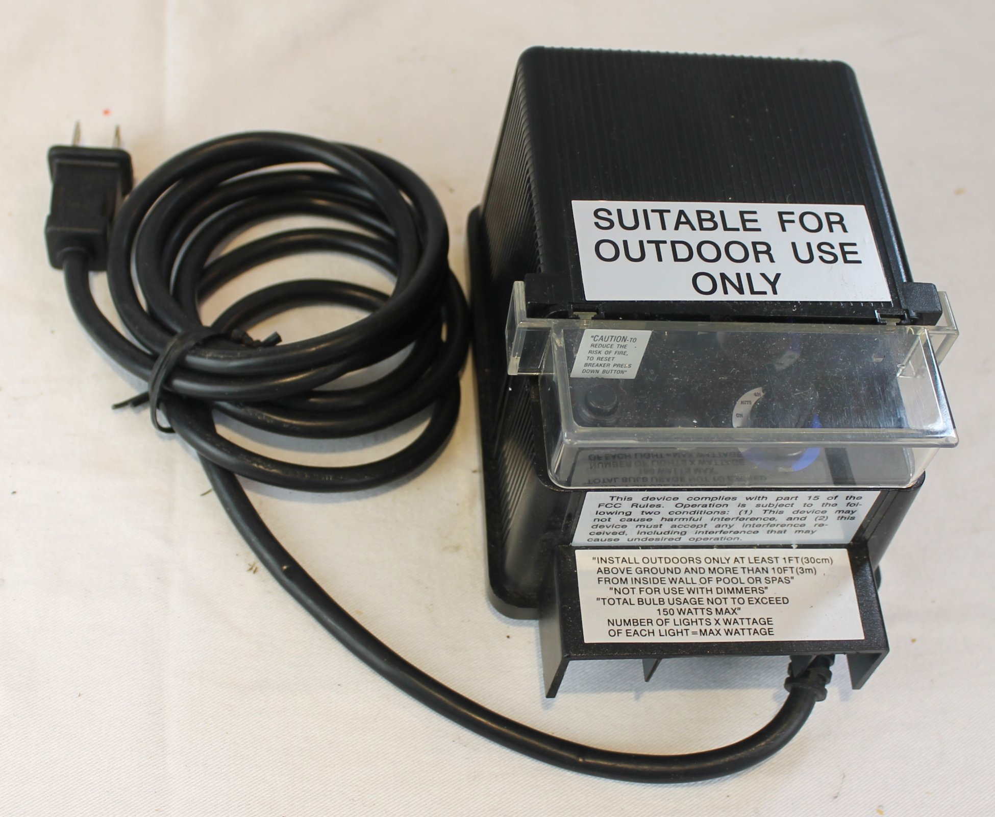 TDC Power 150 Watt Low Voltage Transformer Outdoor Timer DA 150 12W 1