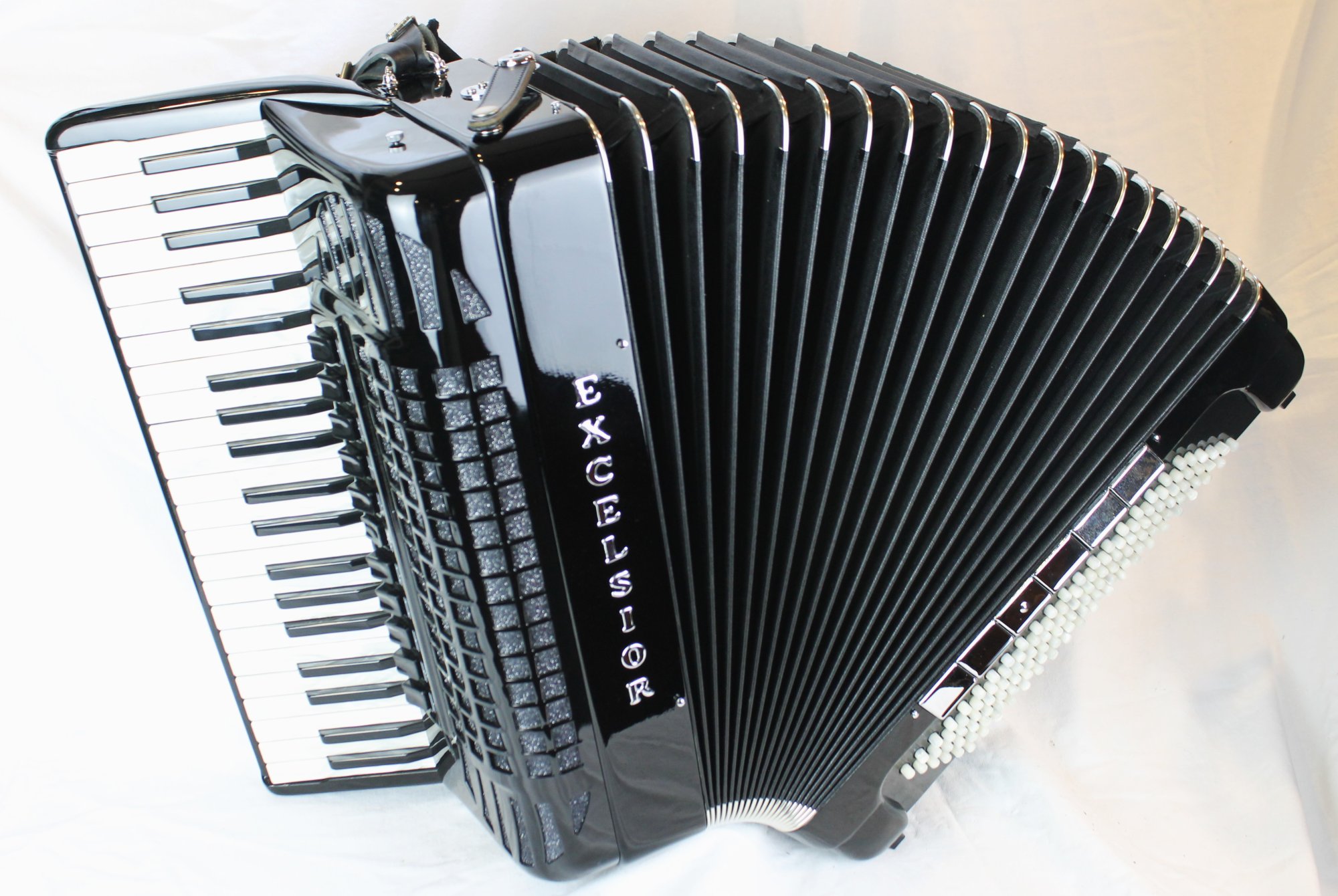 EXCELSIOR アコーディオン Mod 940 7610 - Excellent Black Excelsior Mod. 940 Piano Accordion