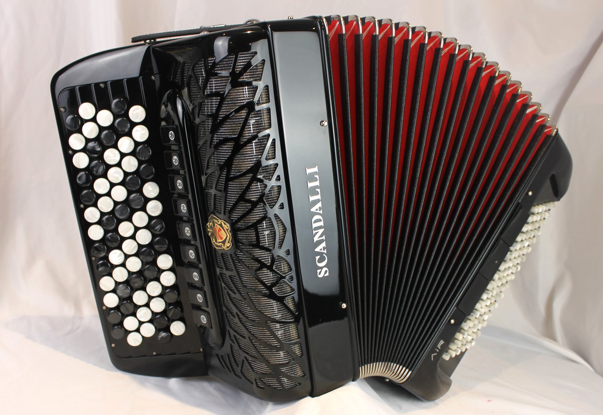 NEW Black Scandalli Air Junior C Chromatic Button Accordion C LMMH
