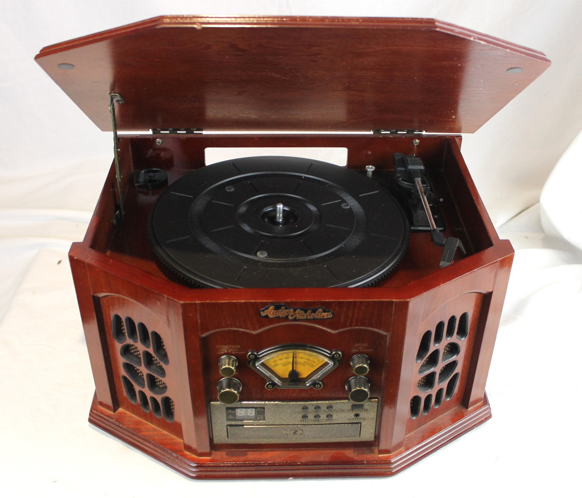 6652 - Wood Anders Nicholson F-900 - Record Player, Cd