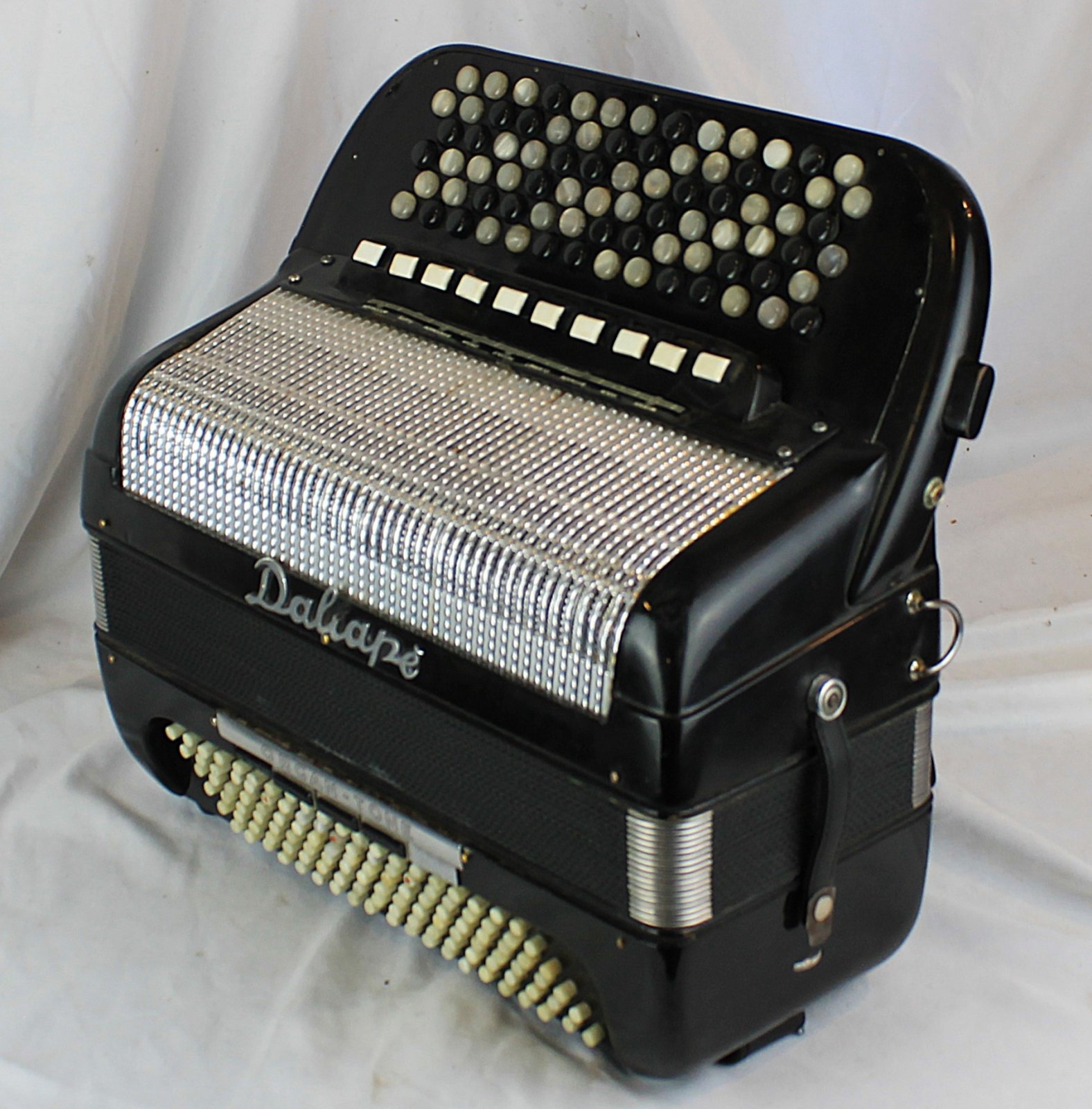 7544 - Black Dallape Organtone Chromatic Button Accordion 6 Row B