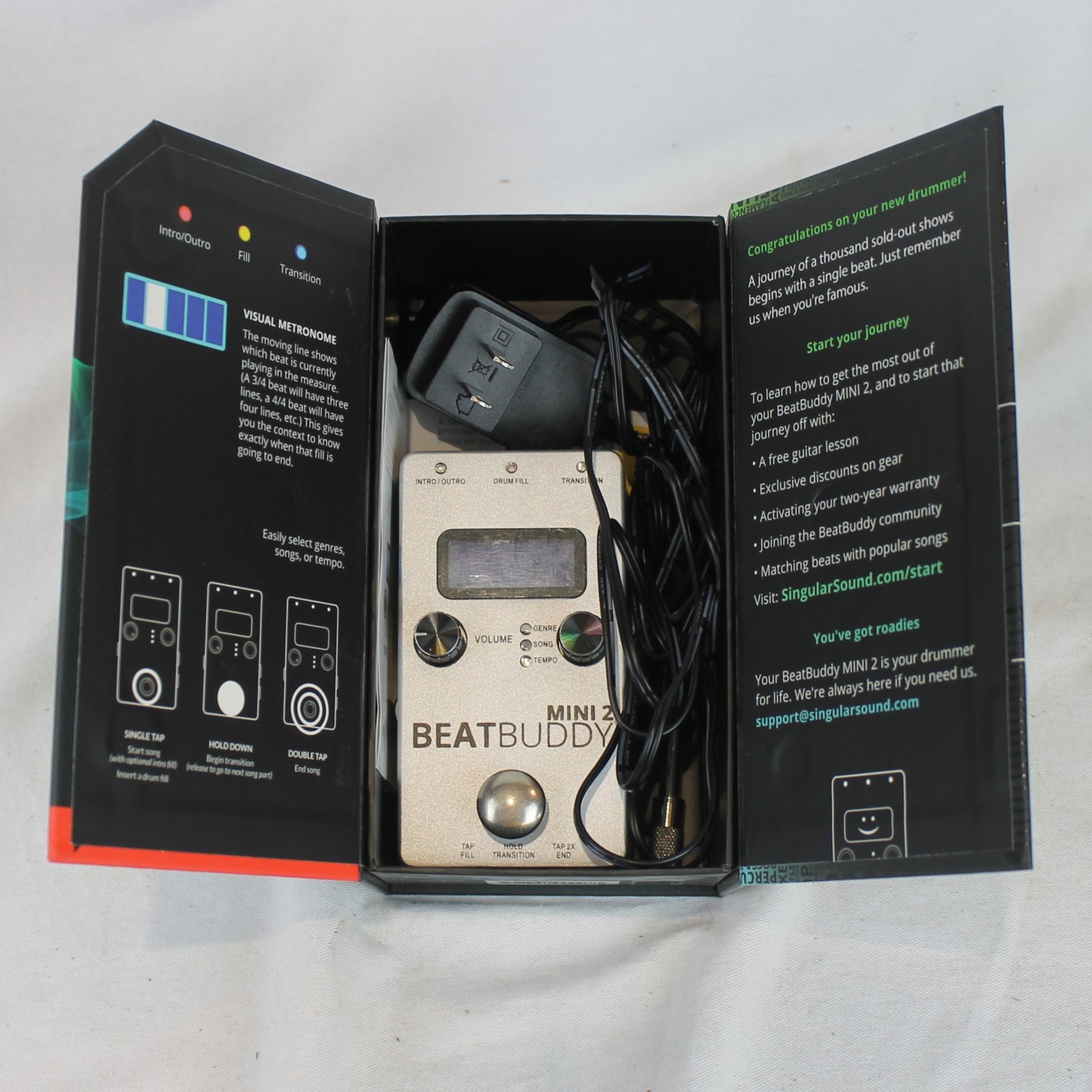 Open Box Pedals - Singular Sound Mini 2 Beat Buddy & Footswitch Bundle