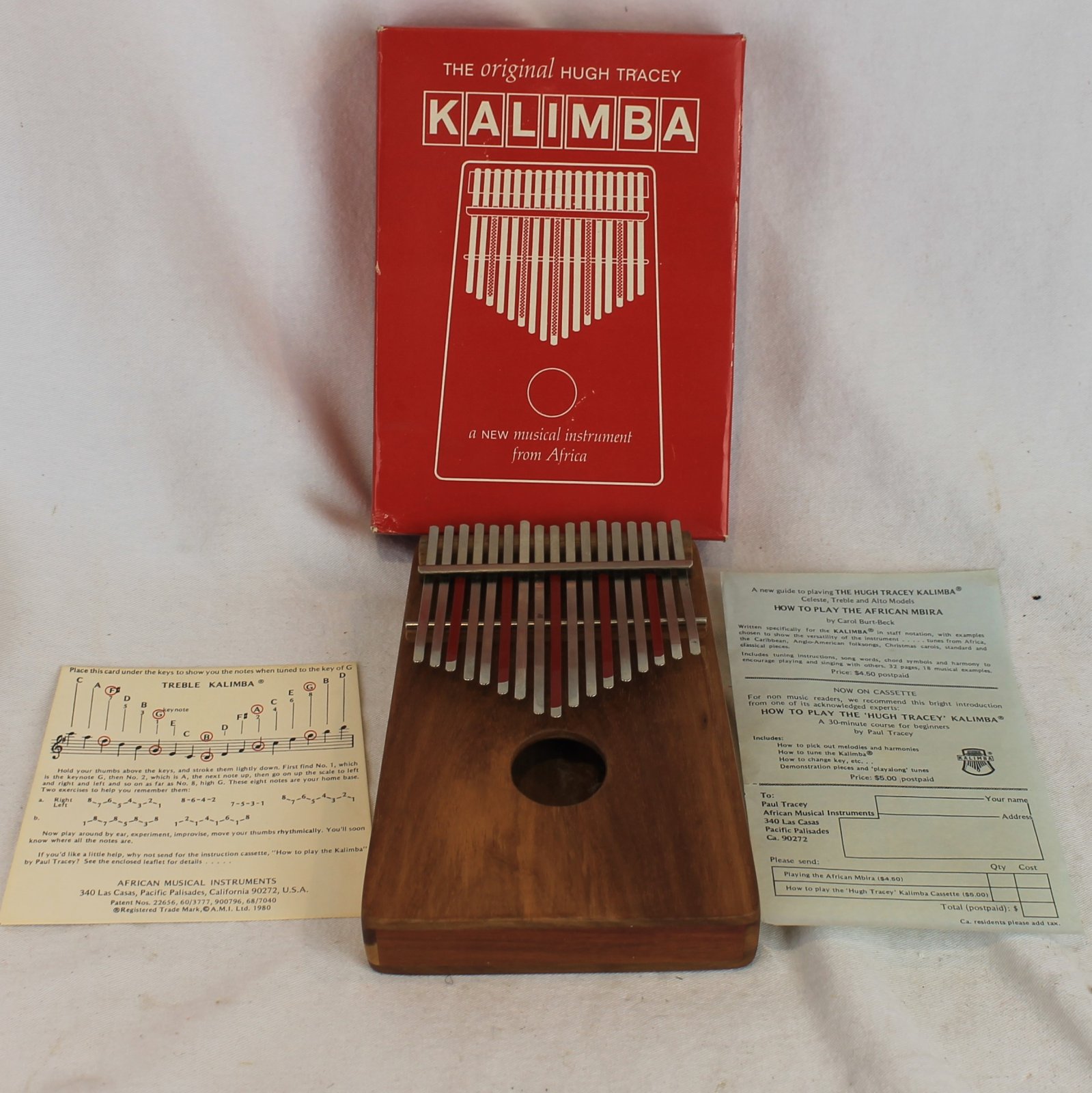 Hugh Tracey Original 17-Note Treble Red Kalimba