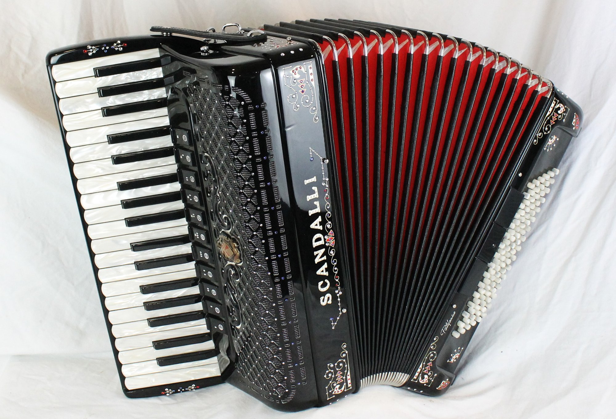 鍵盤楽器 Scandalli Polifonico IX 37 8343 - Certified Pre-Owned Black Decorated Scandalli Polifonico IX