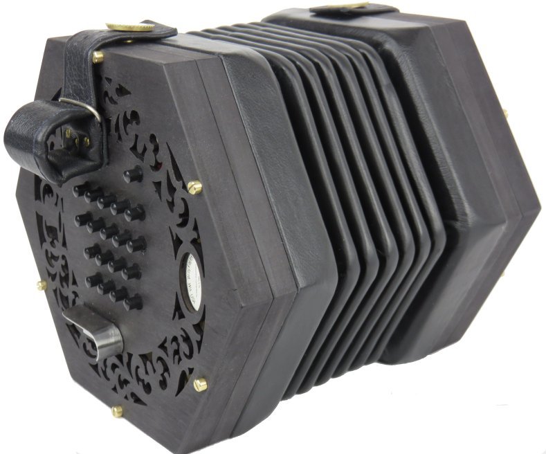 NEW Black Concertina Connection Busker Treble English Concertina 36
