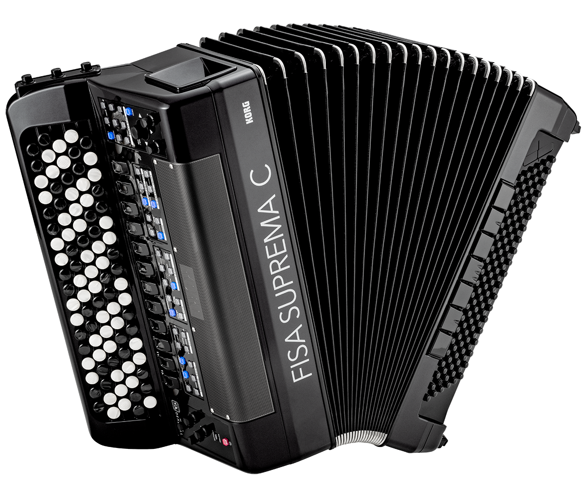 NEW Black KORG Fisa Suprema C Digital Chromatic Button Accordion