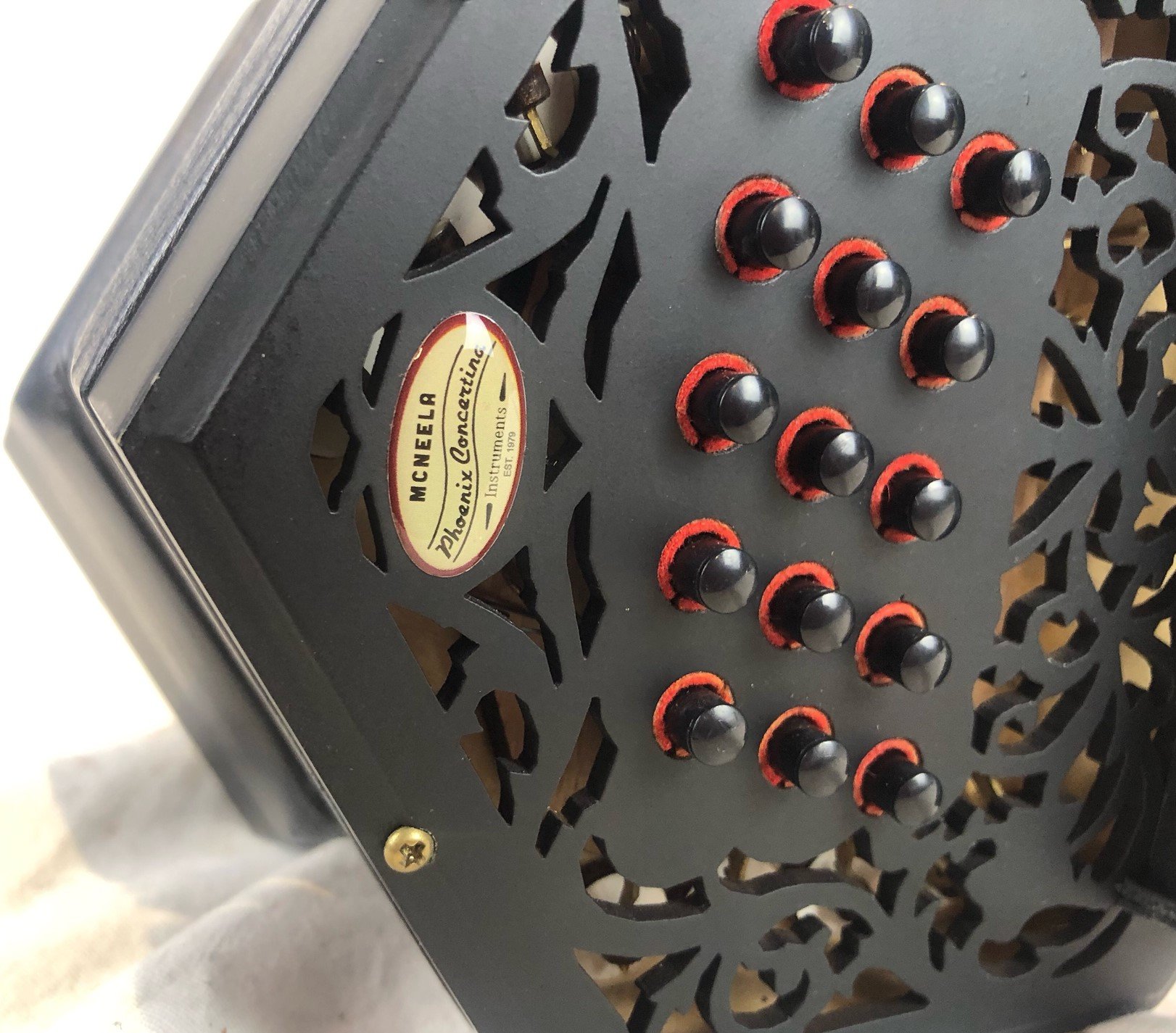 6910 - Black McNeela Phoenix Anglo Concertina CG M 30