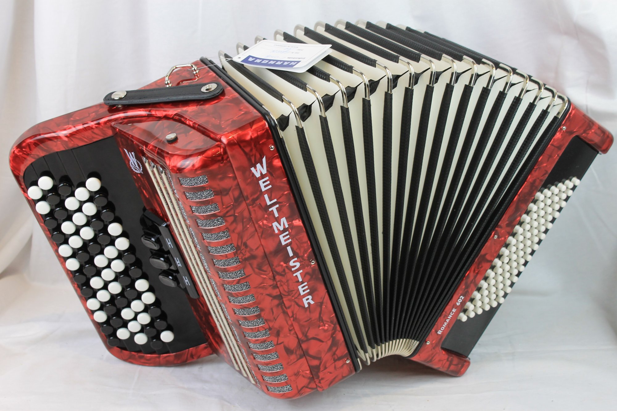 NEW Red Weltmeister Romance 602 Chromatic Button Accordion C MM 60 72