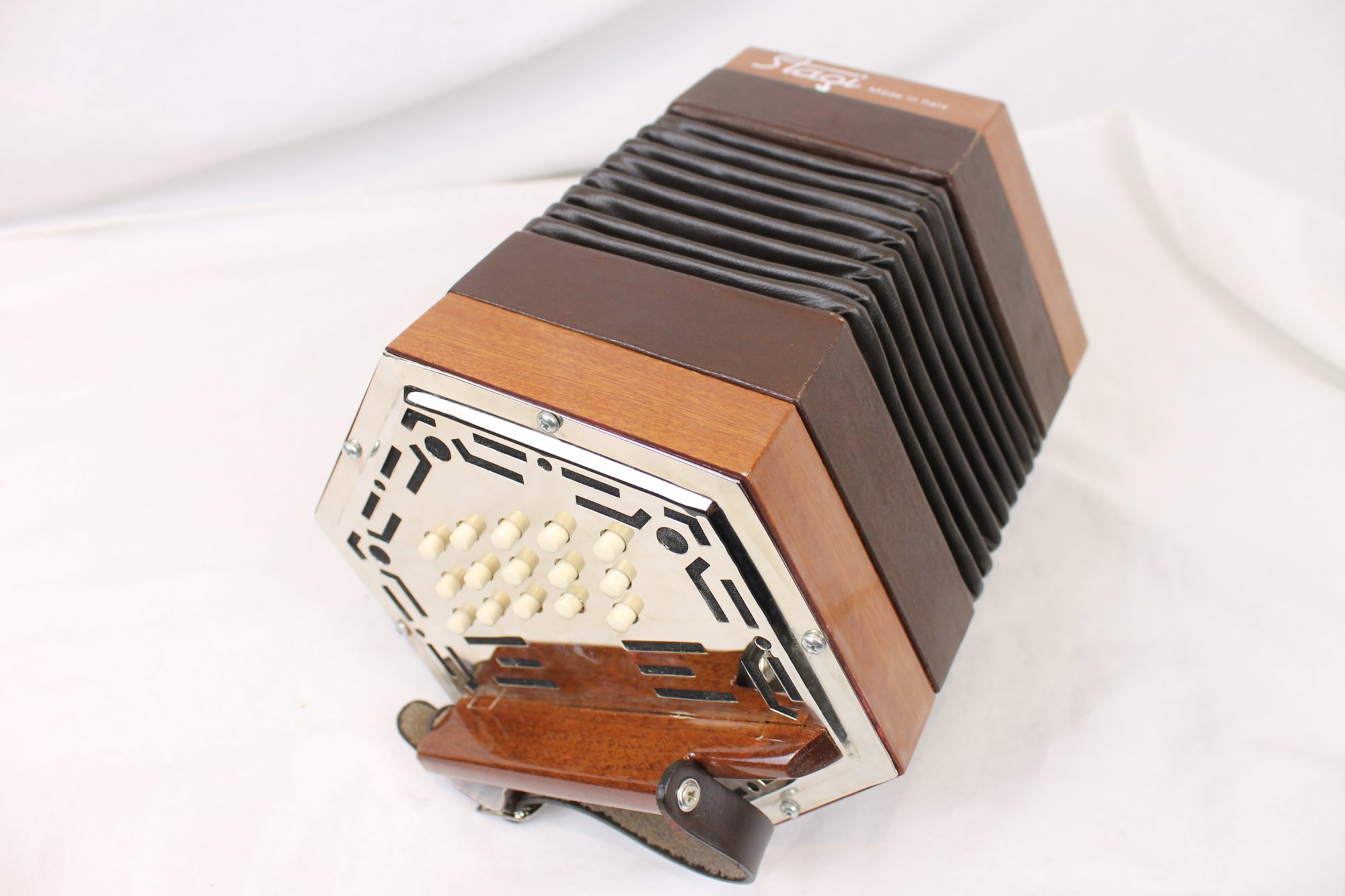 NEW Chrome Stagi W-15 Anglo Concertina CG M 30