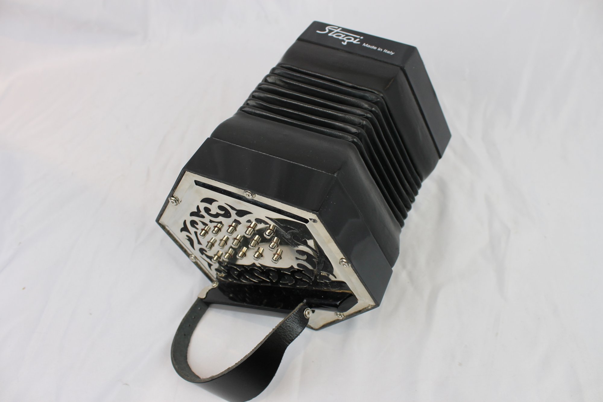 NEW Chrome Black Stagi W-15 Anglo Concertina GD M 30