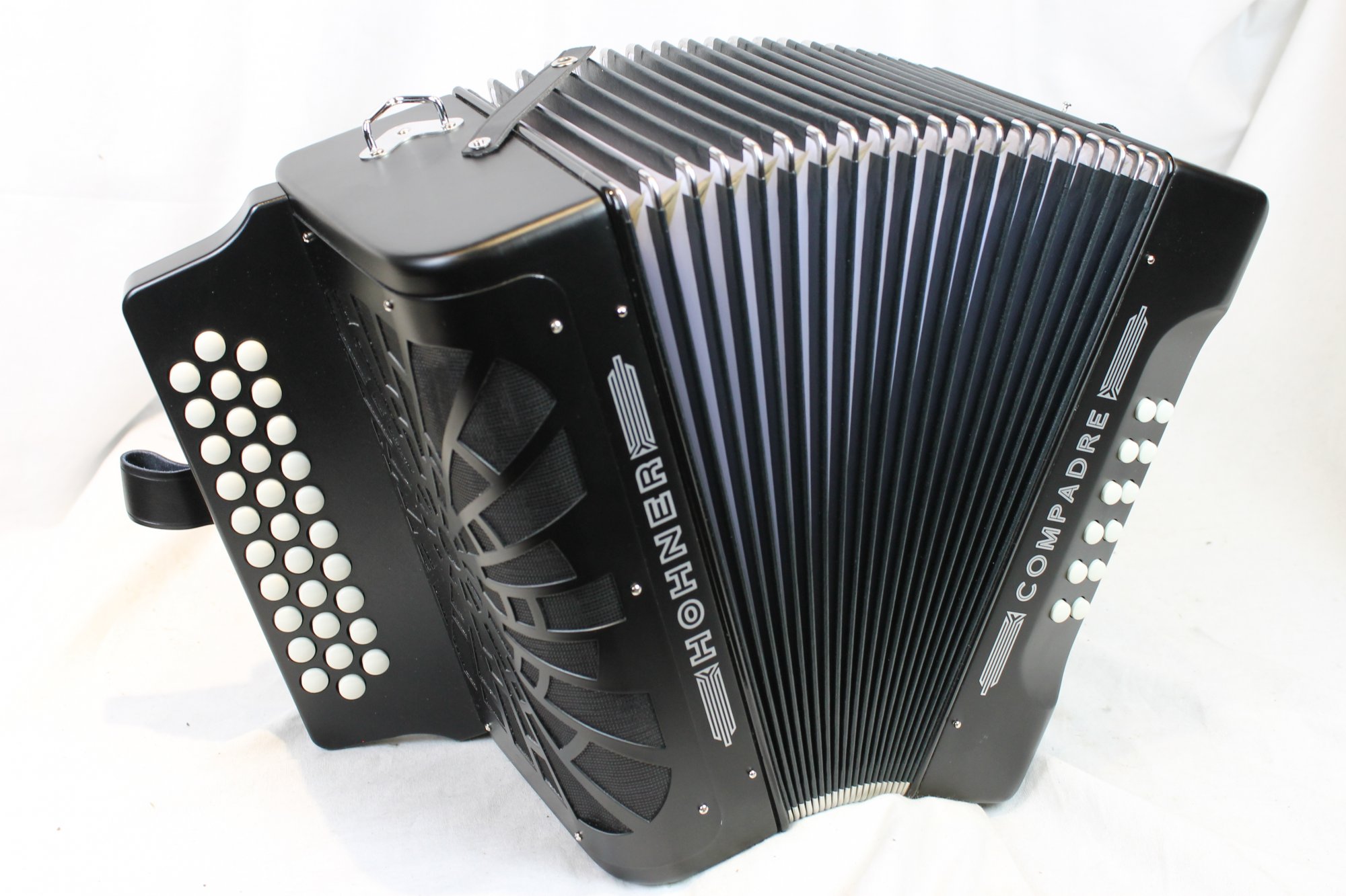3364 Black Hohner Compadre Diatonic Button Accordion MM 31 12