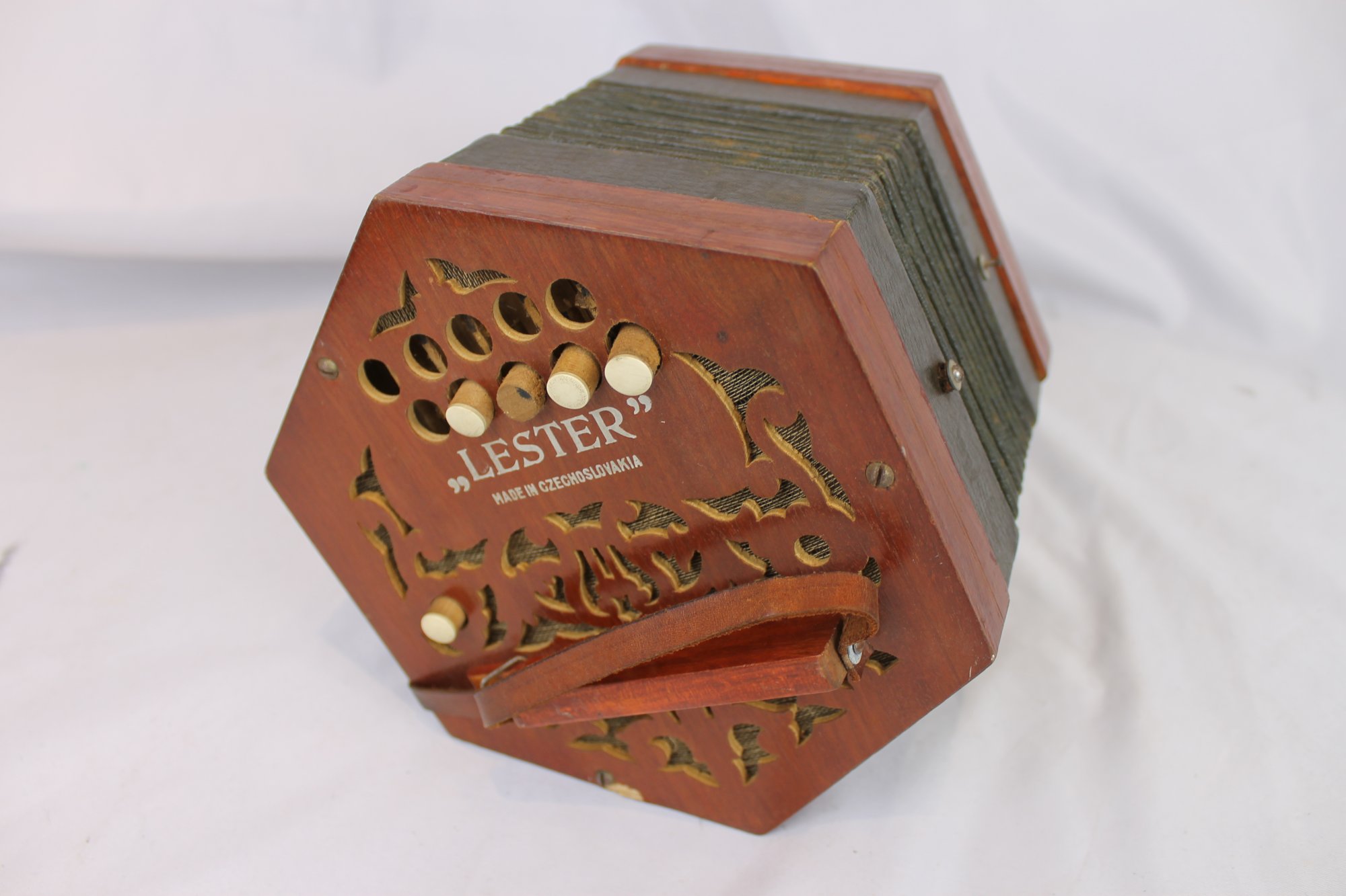 4556 Lester Anglo Concertina For Parts or Repair