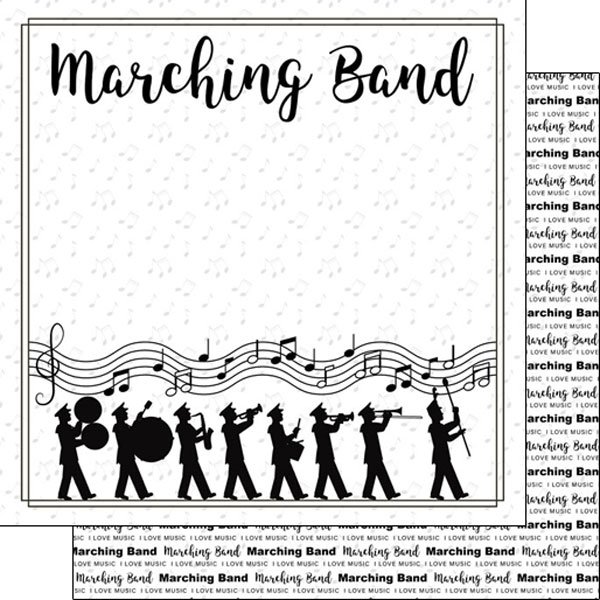 Marching Band Notes Double Sided Paper 646619387745