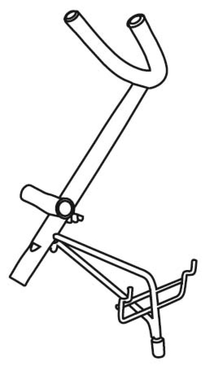 STAGG DIS-SAH SL SLATWALL SAX HOLDER SILVER