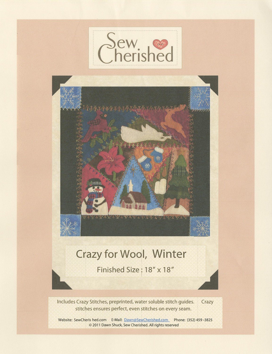Sew Cherished Crazy for Wool Winter Kit