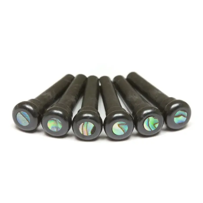 Graph Tech PP-2000-00 TUSQ Presentation Bridge Pins 4mm Black / Paua Dot (6 Pcs) 