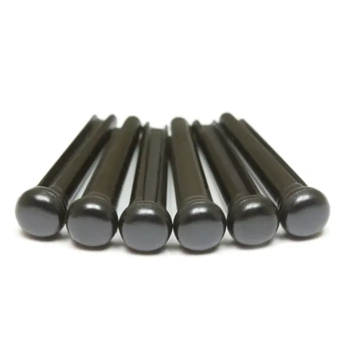 Graph Tech PP-2100-01 TUSQ Tradtional Bridge Pins Black / No Dot (6 Pcs) 