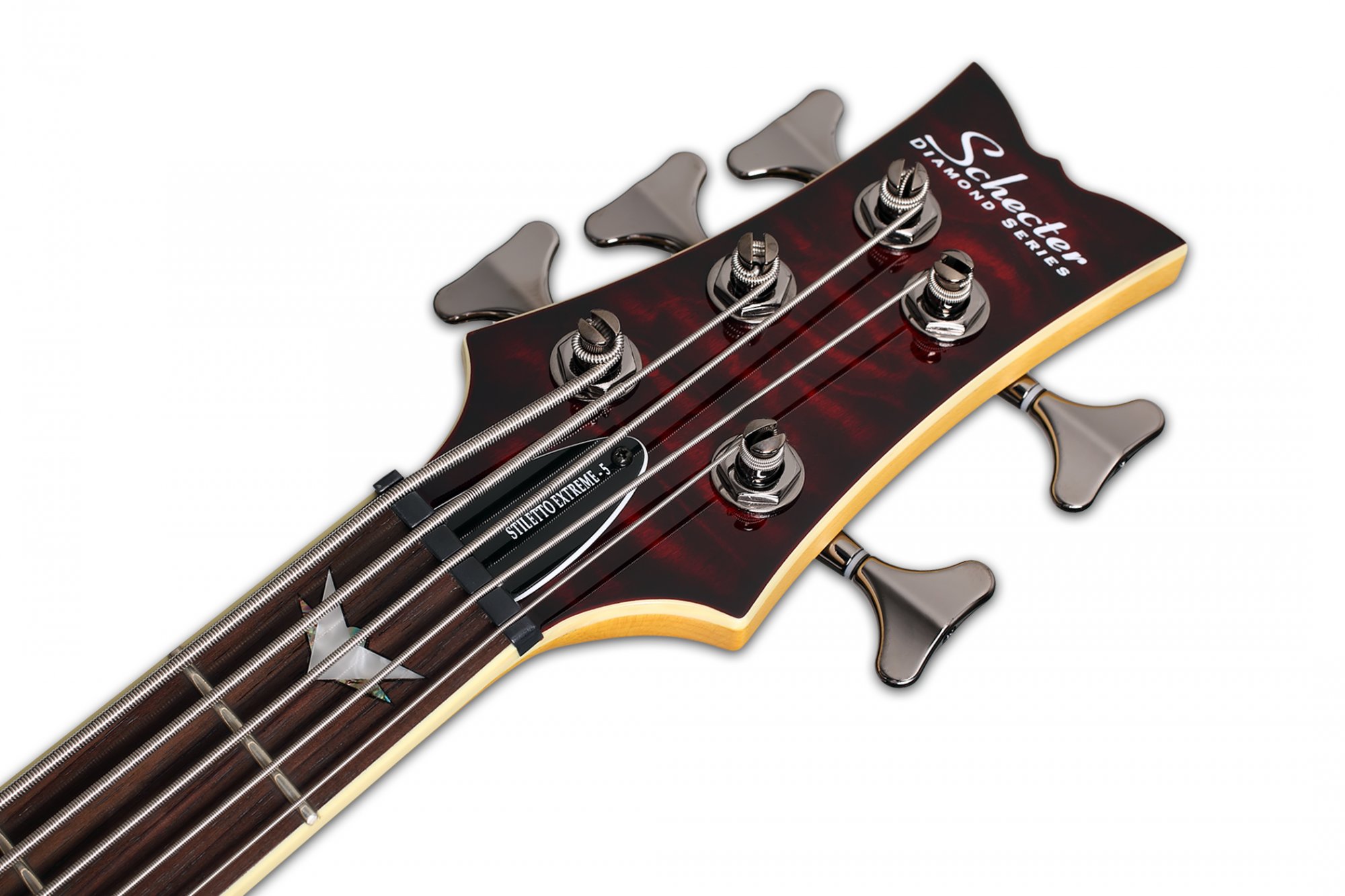 ベース SCHECTER Stiletto Extreme-5 Schecter Stiletto Extreme 5 Bass Guitar - Black Cherry
