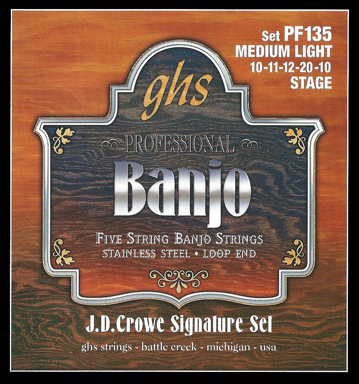 GHS PF135 Medium Light Banjo J.D. Crowe stage