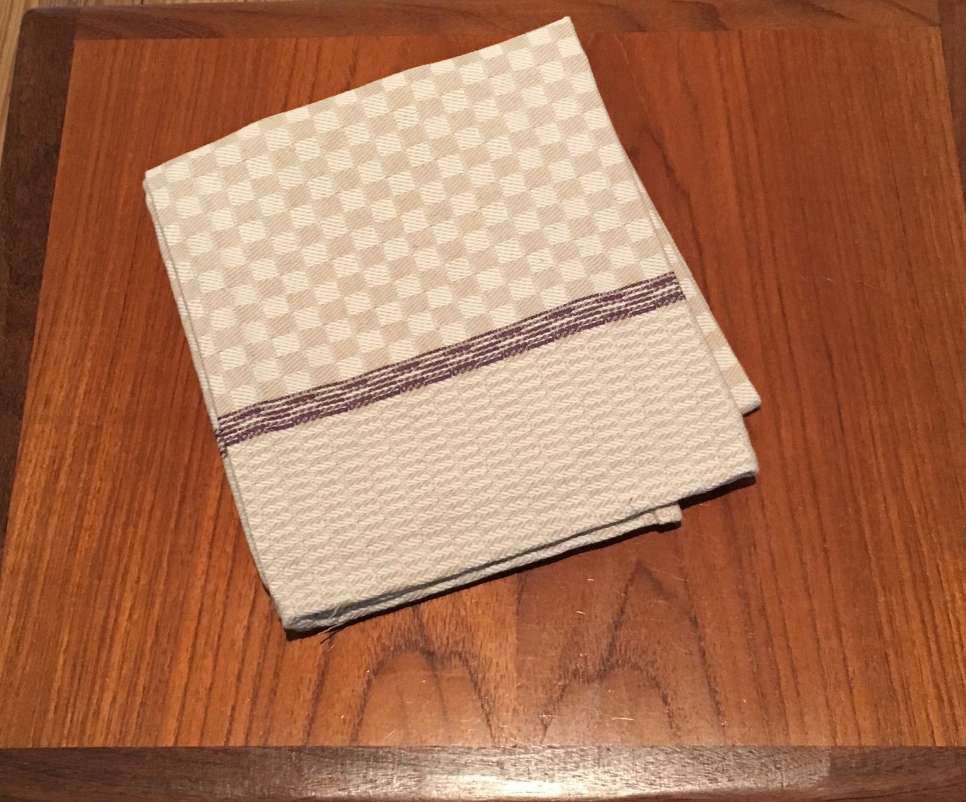 Birch Check Kitchen Towel Plum