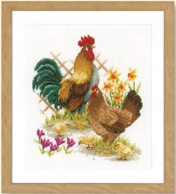 Chicken Family Counted Cross Stitch Kit - 5413480630196
