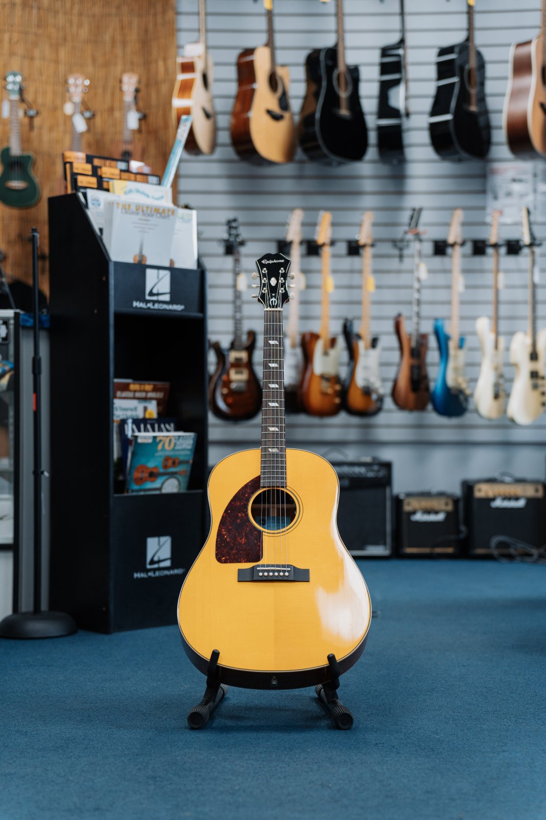 ギター Epiphon FT79N Texan Lefty (Mod) Epiphone FT-79 Texan Left-Handed Acoustic-Electric Guitar
