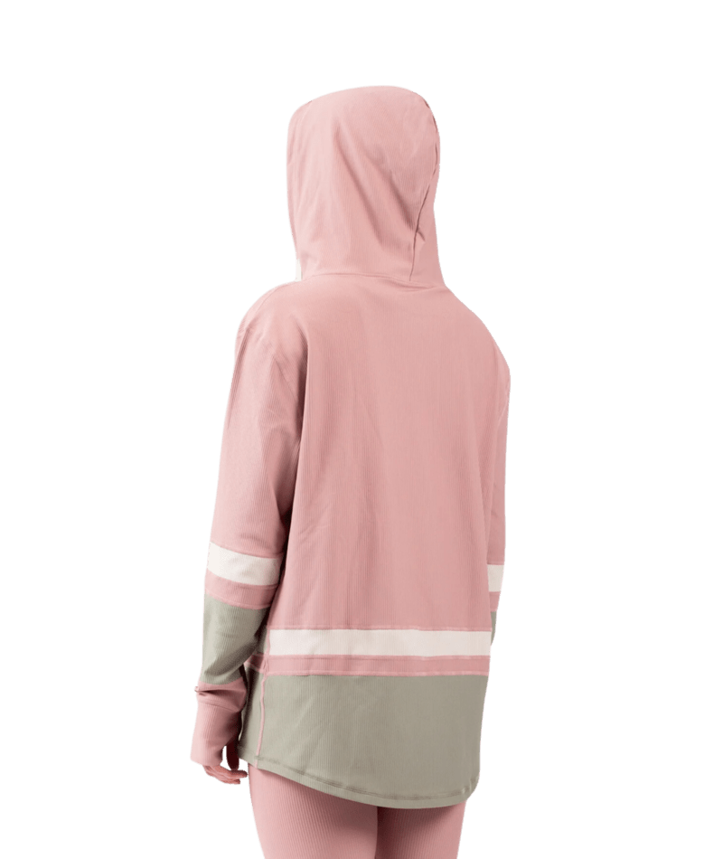Eivy Loose Fit Hoodie Rib Top - Faded Blocks