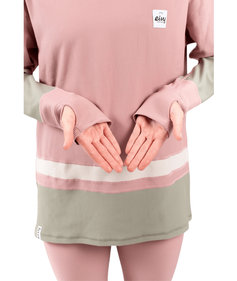 Eivy Loose Fit Hoodie Rib Top - Faded Blocks