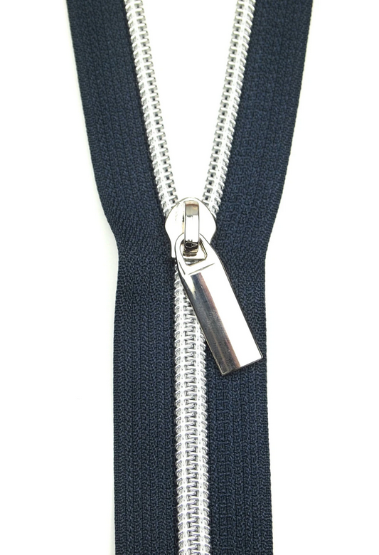 Sallie Tomato || #5 Nickel Nylon Coil Zippers: 3 Yards with 9 Pulls 