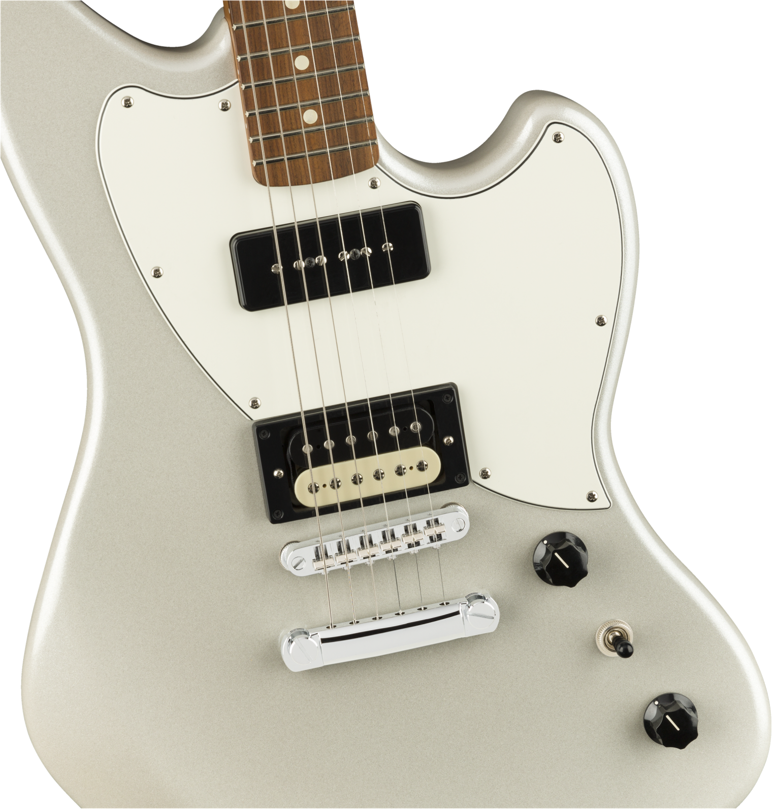 ギター Fender Powercaster Fender PowerCaster, Pau Ferro Fingerboard, White Opal