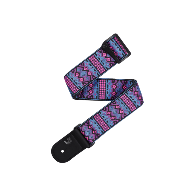 Art Tribute Woven Guitar Strap – Vintage Design, Adjustable & Comfortable – Includes Picks, Strap Locks & Buttons