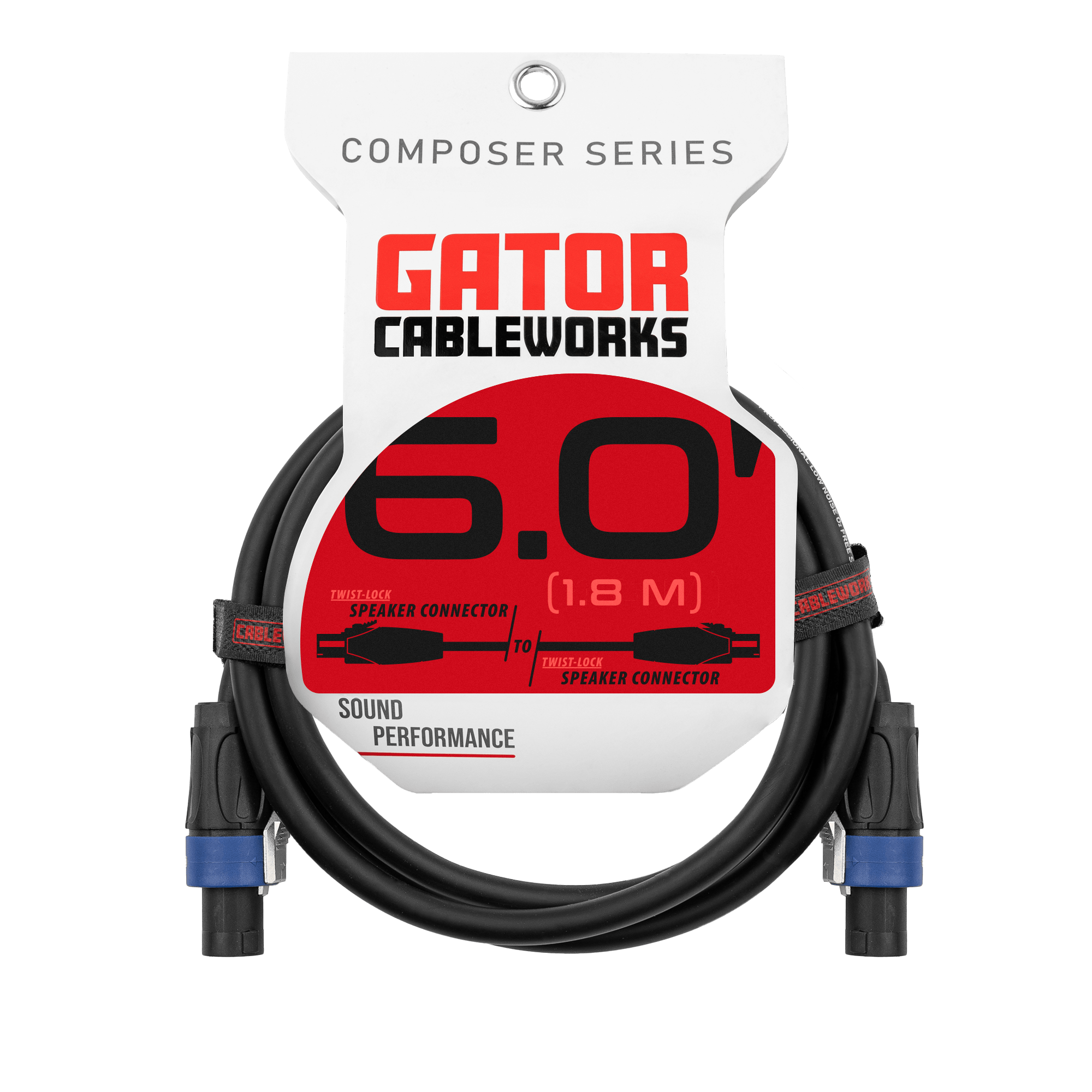 Gator Cableworks Composer Series 6 Foot Twist Lock Connector to Twist Lock Connector Speaker Cable