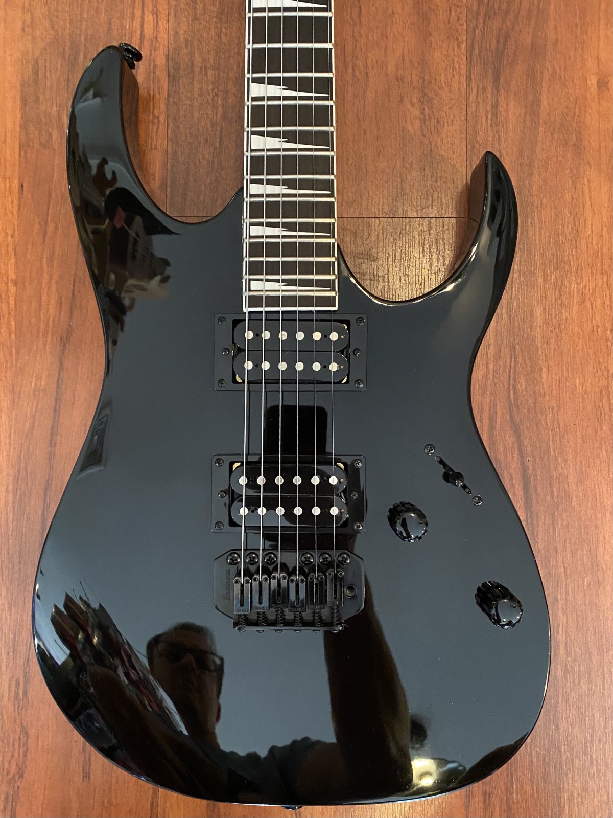 Used 2015 Ibanez Gio Model Electric Guitar HH Black w/Gig bag