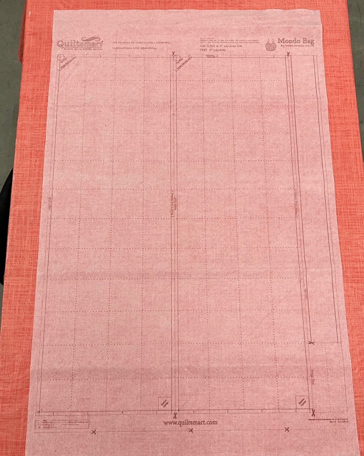 Mondo Bag Pre Printed Interfacing Only