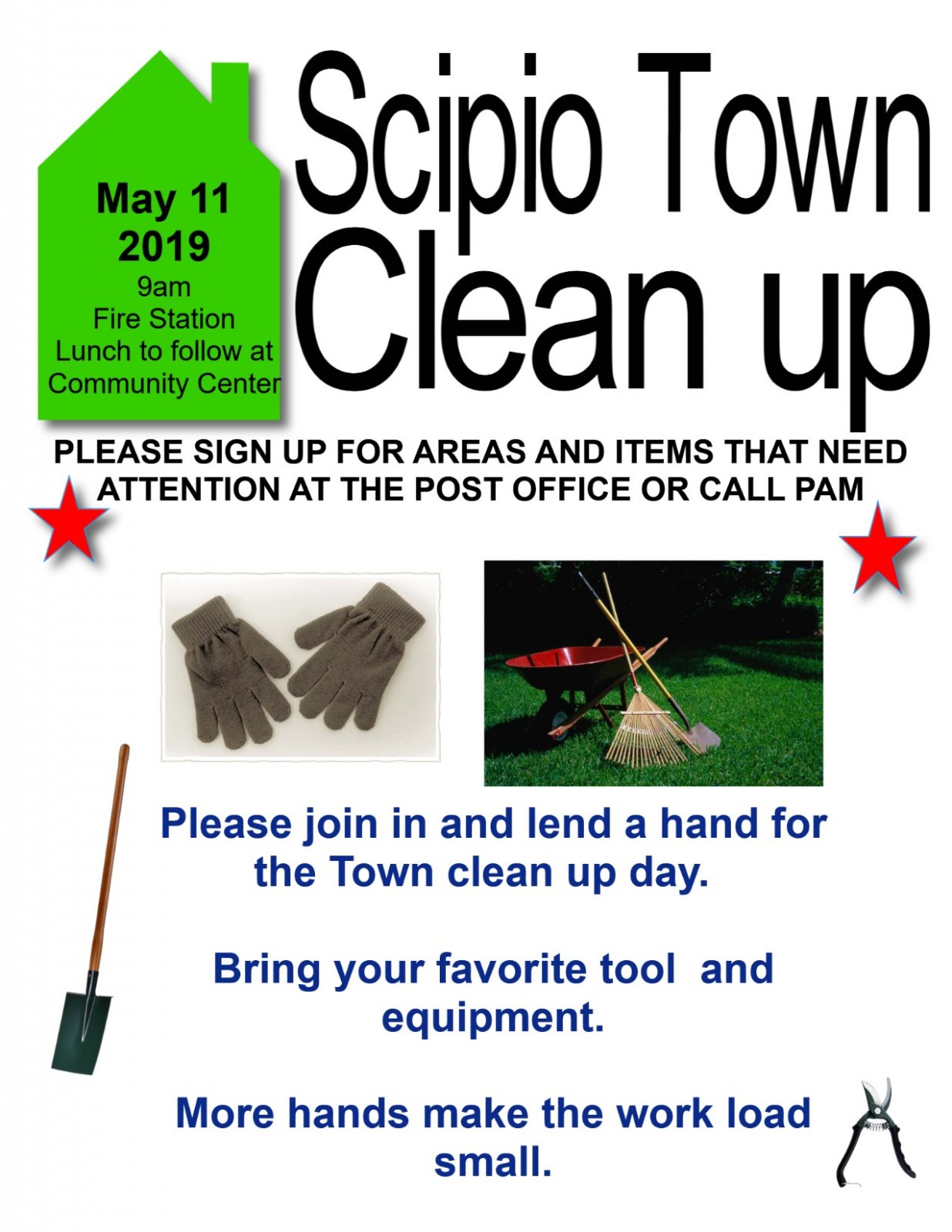 scipio town clean up day office clean up day flyer