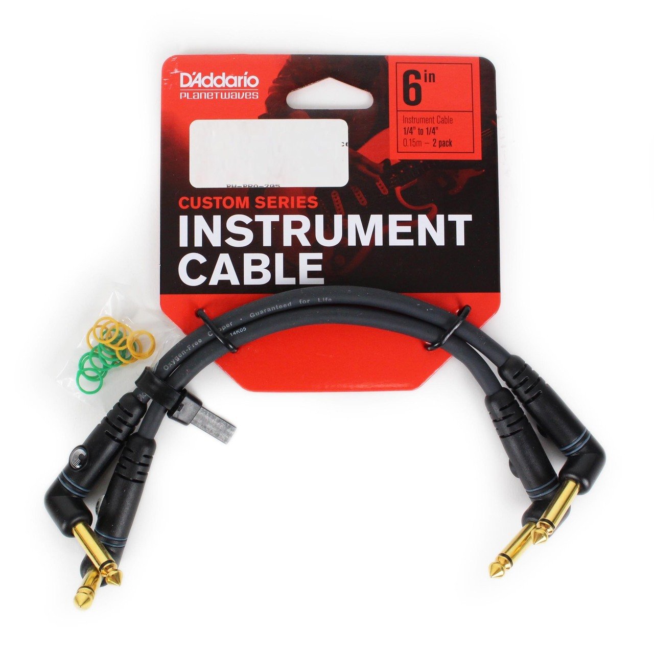 D/'Addario Planet Waves Patch Cable 6 inches 1//4/" angled ends