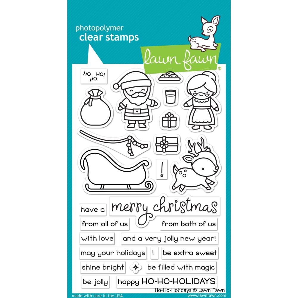 Two Item Bundle Stamps and Dies Lawn Fawn Home for the Holidays