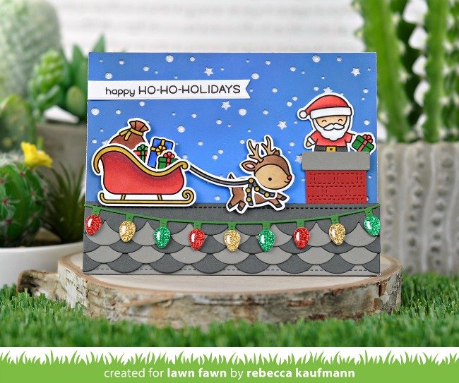 Two Item Bundle Stamps and Dies Lawn Fawn Home for the Holidays