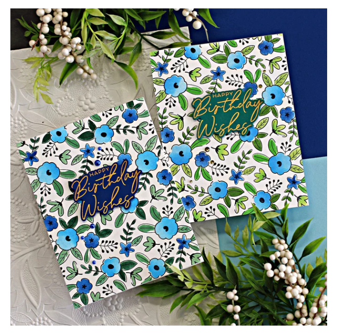 Spellbinders BetterPress Press Plate-Floral Celebration with