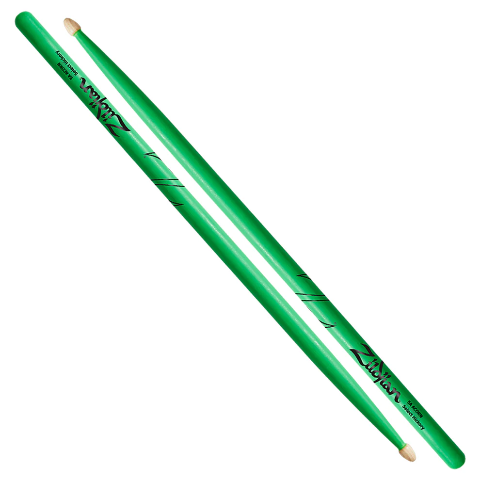 Zildjian 5A Acorn Neon Green Drumsticks