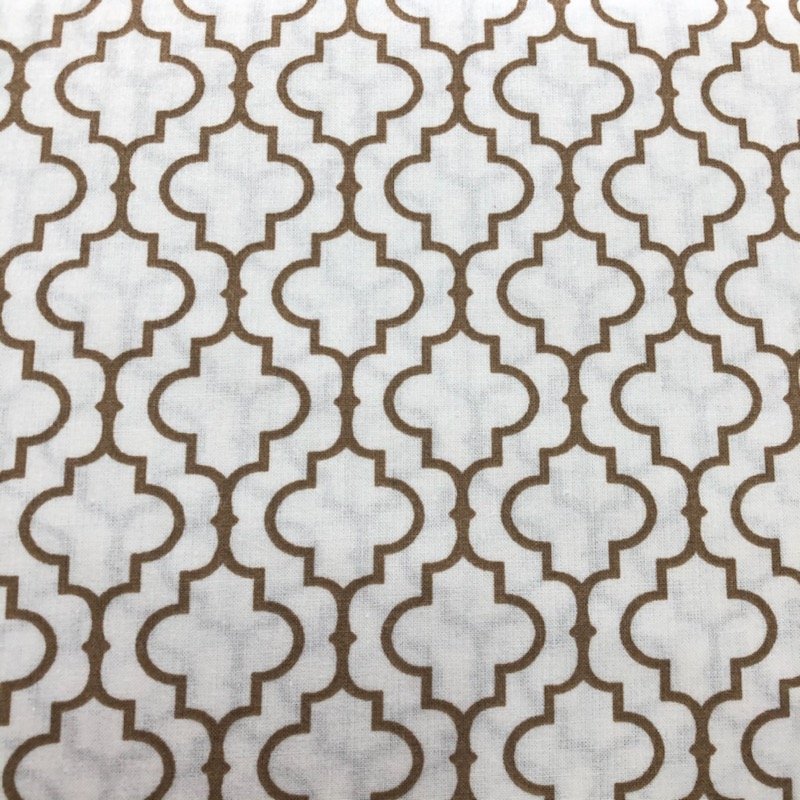 108 Wide Backing White/Tan Pattern - 1576