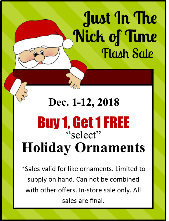 Just in The Nick Of Time Flash Sale